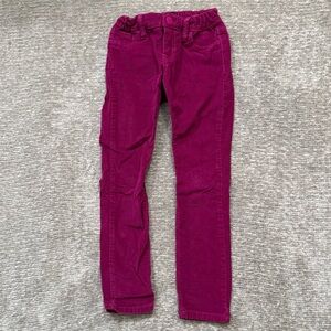 GapKids‎ Girls Magenta Corduroy Pants Size 7 Adjustable Waist